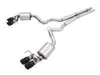 AWE 2018+ Ford Mustang GT (S550) Cat-back Exhaust - Touring Edition (Quad Diamond Black Tips)