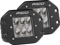 Rigid Industries - RIGID D-Series PRO LED Light, Driving Optic, Flush Mount, Black Housing, Pair - Image 4
