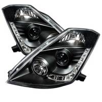 Spyder Auto - Spyder Nissan 350Z 03-05 Projector Headlights Xenon DRL Blk High H1 Lw D2R PRO-YD-N350Z02-HID-DRL-BK - Image 1