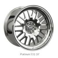 XXR Wheel Rim 531 17X8 5x100/5x114.3 ET35 73.1CB Platinum