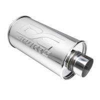 DC Sports - DC Sports Universal Round Muffler 2.5" Inlet 2.5" Outlet - Image 1