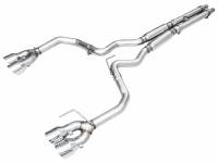 AWE 2024 Ford Mustang Dark Horse S650 RWD Track Edition Catback Exhaust w/ Quad Chrome Silver Tips