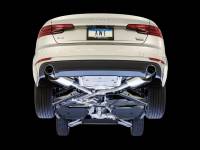 AWE Tuning - AWE Audi B9 A4 Touring Edition Exhaust Dual Outlet - Chrome Silver Tips (Includes DP) - Image 2