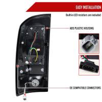 Spec'D Tuning Products - Spec-D 2007-2009 Dodge RAM 1500/2500/3500 Red C-Bar LED Tail Lights (Jet Black Housing/Clear Lens) - Image 5