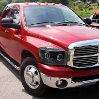 Spec'D Tuning Products - Spec-D 2006-2008 Dodge RAM 1500/ 2006-2009 RAM 2500 3500 Dual Halo Projector Headlights (Jet Black Housing/Clear Lens) - Image 8