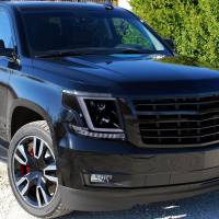 Spec'D Tuning Products - Spec-D 2015-2020 Chevrolet Tahoe Suburban/ 2016-2019 Suburban 3500HD LED C-Bar Projector Headlights w/ LED Turn Signal Lights (Glossy Black Housing/Smoke Lens) - Image 8