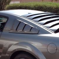 Spec'D Tuning Products - Spec-D 2005-2014 Ford Mustang Matte Black Textured ABS Quarter Window Louvers - Image 8