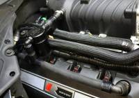 J&L Oil Separator Co - J&L 11-17 Ford Mustang GT (w/Roush/VMP S/C) Passenger Side Oil Separator 3.0 - Black Anodized - Image 1