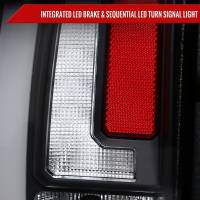 Spec'D Tuning Products - Spec-D 2007-2014 Chevrolet Tahoe/Suburban / 2007-2014 GMC Yukon/Yukon Denali LED Sequential Turn Signal Tail Lights  (Matte Black Housing/Clear Lens) - Image 2