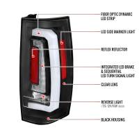 Spec'D Tuning Products - Spec-D 2007-2014 Chevrolet Tahoe/Suburban / 2007-2014 GMC Yukon/Yukon Denali LED Sequential Turn Signal Tail Lights  (Matte Black Housing/Clear Lens) - Image 7