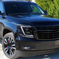 Spec'D Tuning Products - Spec-D 2015-2020 Chevrolet Tahoe Suburban/ 2016-2019 Suburban 3500HD LED C-Bar Projector Headlights w/ LED Turn Signal Lights (Matte Black Housing/Clear Lens) - Image 8