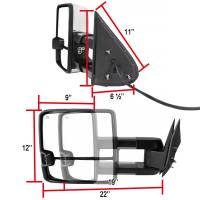 Spec'D Tuning Products - Spec-D 2002-2007 Chevrolet Silverado/Suburban/Tahoe/Avalanche GMC Sierra/Yukon/Yukon XL Power Heated Chrome Towing Mirrors w/ Smoke Lens LED Turn Signal & Clearance Lights - Image 5