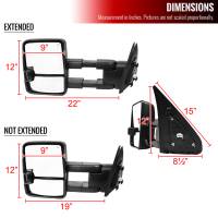 Spec'D Tuning Products - Spec-D 2007-2017 Toyota Tundra/ 2008-2017 Sequoia Power Heated BSM Manual Extendable Towing Mirrors w/ LED Turn Signal & Clearance Lights - Image 7