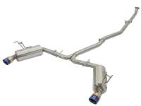 aFe Takeda 16-17 Honda Civic I4-1.5L (t) 2.5-2.25in 304 SS CB Dual-Exit Exhaust Blue Tips