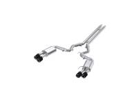 MBRP 18-22 Ford Mustang GT 5L T304 SS 3in Cat-Back Dual Rear w/4in Quad Carbon Fiber Tips (Street)