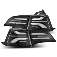 AlphaRex - AlphaRex 17-22 Tesla Model 3 PRO-Series LED Tail Lights Jet Black w/Seq Sig - Image 1