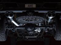 AWE Tuning - AWE 22-23 GMC Sierra 1500 AT4X 6.2L 0FG Catback Split Dual (Flat Bumper) - Chrome Silver Tips - Image 7