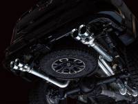 AWE Tuning - AWE 22-23 GMC Sierra 1500 AT4X 6.2L 0FG Catback Split Dual (Flat Bumper) - Chrome Silver Tips - Image 8