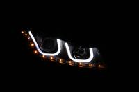 ANZO Headlights, Tail Lights and More  - ANZO 2008-2012 Honda Accord Projector Headlights w/ U-Bar Black - Image 2