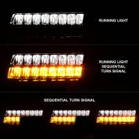 ANZO Headlights, Tail Lights and More  - ANZO 2018-2021 Jeep Wrangler LED Side Markers Chrome Housing Smoke Lens w/ Seq. Signal Sport Bulb - Image 2