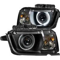 ANZO Headlights, Tail Lights and More  - ANZO 2010-2013 Chevrolet Camaro Projector Headlights w/ Halo Black (CCFL) - Image 1