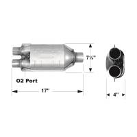 Flowmaster - Flowmaster Universal 290 Series (49 State) Catalytic Converter - 2.00 In. In/Out Oval - Image 4