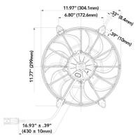 SPAL - SPAL Extreme Performance Fans: VA03-AP76/LL-68A * 11"P/12V/PKSL - Image 2