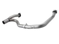 aFe Twisted Steel Y-Pipe Stainless Steel 2.5in 12-14 Jeep Wrangler V6 3.6L
