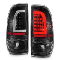 ANZO 1997-2003 Ford F-150 LED Tail Lights w/ Light Bar Black Housing Clear Lens - Image 2