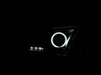 ANZO Headlights, Tail Lights and More  - ANZO 2010-2014 Ford Mustang Projector Headlights w/ Halo Black (CCFL) - Image 2