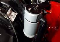 J&L Oil Separator Co - J&L 2015-2022 Ford Mustang EcoBoost Driver Side Oil Separator 3.0 - Clear Anodized - Image 2