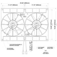SPAL - SPAL High Performance Fans: 2VA06-AP70/LL-37A * 11"P/12V Dual - Image 2