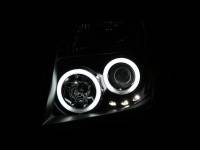 ANZO Headlights, Tail Lights and More  - ANZO 2005-2008 Nissan Frontier Projector Headlights w/ Halo Black - Image 2