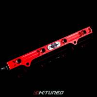 K-Tuned - K-Tuned K-Series Fuel Rail (Black) w/ Center Mount Gauge and IAA - Image 3