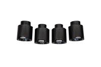 Corsa 20-25 Chevrolet Corvette C8 RWD 4.5in Carbon Fiber Black PVD Tip Kit (For Corsa Exhaust Only)