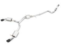 AWE Audi B9 A4 Touring Edition Exhaust Dual Outlet - Diamond Black Tips (Includes DP)