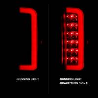 ANZO 1987-1996 Ford F-150 LED Taillights Black Housing Smoke Lens (Pair) - Image 2