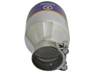 aFe Power (Advanced FLOW Engineering) - aFe Takeda 304 Stainless Steel Clamp-On Exhaust Tip 2.5in. Inlet / 4.5in. Outlet - Blue Flame - Image 3