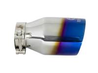 aFe Power (Advanced FLOW Engineering) - aFe Takeda 304 Stainless Steel Clamp-On Exhaust Tip 2.5in Inlet / 4in Outlet - Blue Flame - Image 2