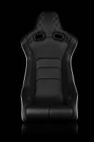BRAUM RACING SEATS & MORE - BRAUM Racing Venom-X Series Fixed Back Bucket Seat - Black Diamond / White Stitching - Each - Image 1