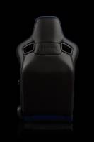 BRAUM RACING SEATS & MORE - BRAUM Racing Elite-R Series Sport Seats - Blue Jacquard (Black Stitching / Black Piping) - Pair - Image 4