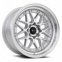 Vors Wheels Rim VR7 16x8 4x98 ET20 73.1CB Silver Machine Face Lip Chrome Rivet