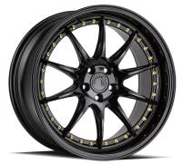 Aodhan Wheels Rim DS07 18x8.5 5x114.3 73.1CB ET35 Gloss Black W /Gold Rivets