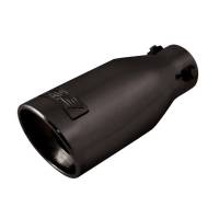 DC Sports - DC Sports Black Universal Bolt On Exhaust Slant Cut Tip 2.25" Inlet 3.75" Outlet - Image 1