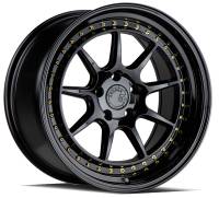 Aodhan Wheels Rim DS-X 19x9.5 5x114.3 73.1CB ET15 Gloss Black W /Gold Rivets