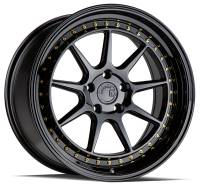 Aodhan Wheels Rim DS-X 19x8.5 5x114.3 73.1CB ET35 Gloss Black W /Gold Rivets