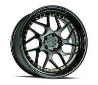 Aodhan Wheels Rim DS01 19x9.5 5x114.3 73.1CB ET22 Gloss Black W /Gold Rivets