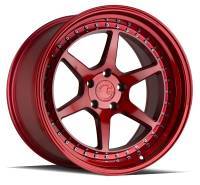 Aodhan Wheels Rim DS09 18x10.5 5x114.3 73.1CB ET15 Candy Red w/ (Chrome Rivets)
