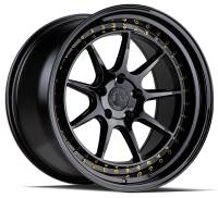 Aodhan Wheels Rim DS-X 18x10.5 5x114.3 73.1CB ET15 Gloss Black W /Gold Rivets