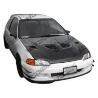 VIS Racing - VIS Racing Carbon Fiber Hood EVO Style for Honda Civic 2DR 92-95 - Image 2